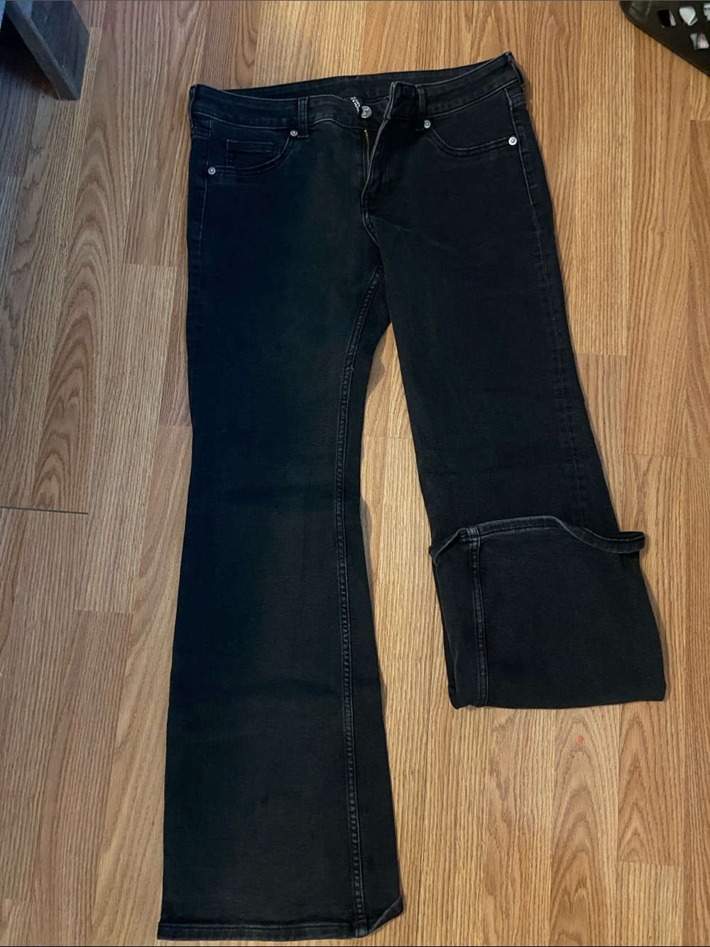H&M Divided- Black Flare Wide-Leg Jeans